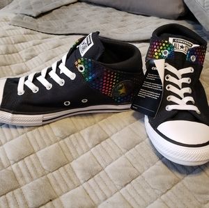 Converse Unisex All Star Madison Rainbow Foil Print Mid Top